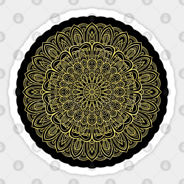 Golden mandala Sticker by Kuchinska design